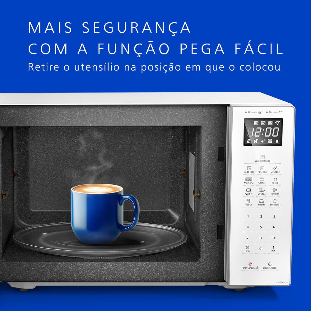 Microondas Panasonic Dupla Refeição 34L Branco - NN-ST65LWRU - 6