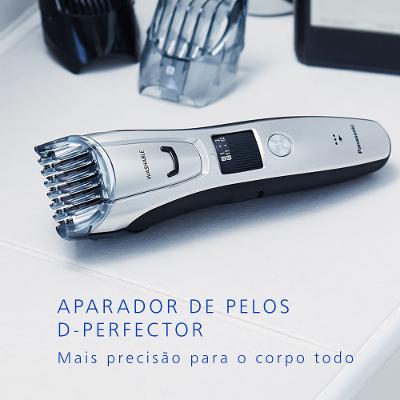 Aparador de Pelos Multifuncional Ideal+ Panasonic D-perfector Barba, Cabelo e Corpo Alta Precisão Bivolt - ER-GB80-S572