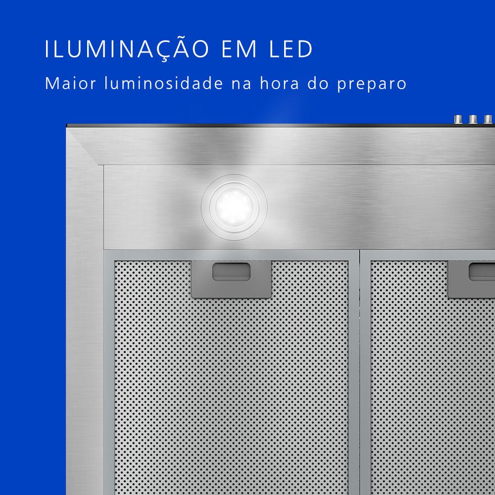 Coifa de Parede Panasonic com Modo Depurador 90cm Black Glass - FV-9HSDB2 - 3