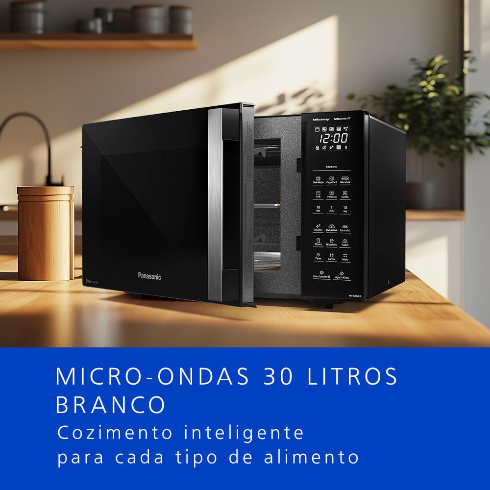 Microondas Panasonic Com SmartSense e Dupla Refeição 30L Preto - NN-GT68LBRU - 2