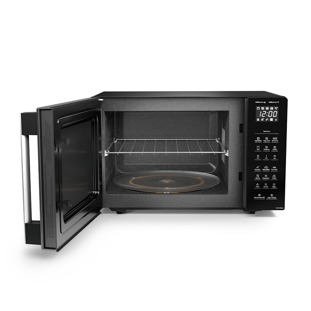 Microondas Panasonic Com SmartSense e Dupla Refeição 30L Preto - NN-GT68LBRU - 10