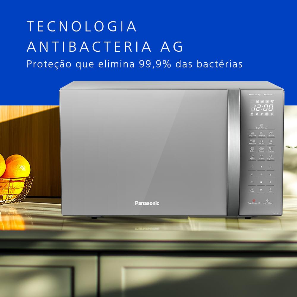 Microondas Panasonic Tecnologia Antibactéria AG 34L Inox - NN-ST67LSRU - 5