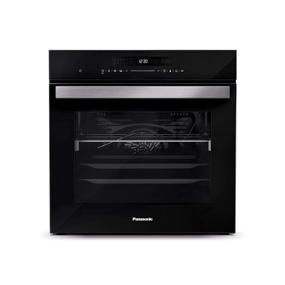 Forno elétrico de embutir Intuitive+ Panasonic com Termômetro para carnes , Grill e Convecção 72L Black Glass - HL-CX672BRPK