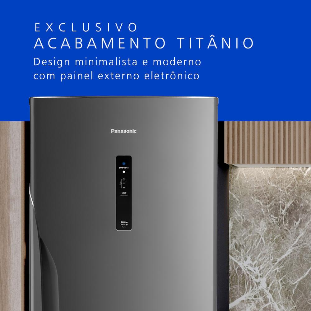 Geladeira Panasonic Frost Free 397L A+++ Titânio - NR-BB41PV1T - 6