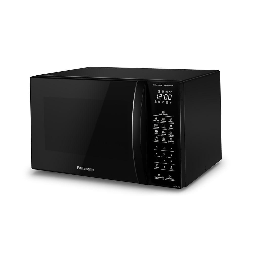 Microondas Panasonic  Dupla Refeição 34L Black Glass - NN-ST66NBRU - 7