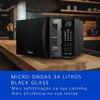 Microondas Panasonic  Dupla Refeição 34L Black Glass - NN-ST66NBRU - 2