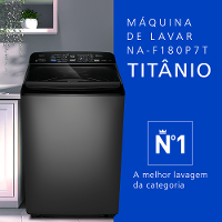 Máquina De Lavar Panasonic Antibacteria AG 18kg Titânio - NA-F180P7T - 2