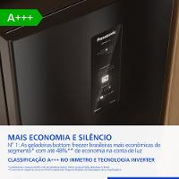 Geladeira Panasonic BB64 Cor Black Inox Look Inverse Frost Free 460L Inverter A+++ - NR-BB64PV1B - 2