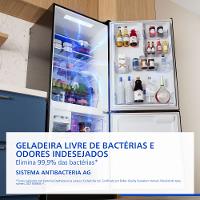 Geladeira Panasonic BB64 Cor Black Inox Look Inverse Frost Free 460L Inverter A+++ - NR-BB64PV1B