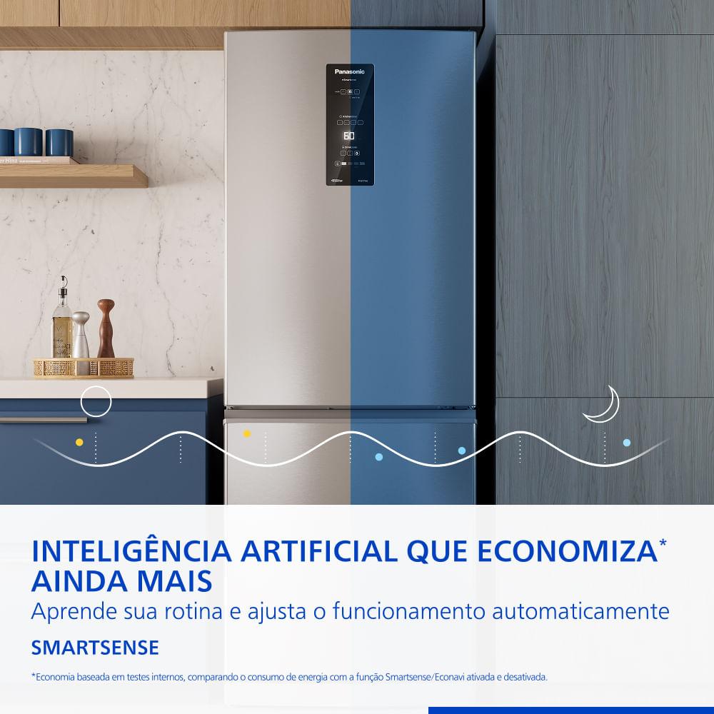 Geladeira Panasonic BB64 Aço Escovado Inverse Frost Free 460L Inverter A+++ - NR-BB64PV1X - 3