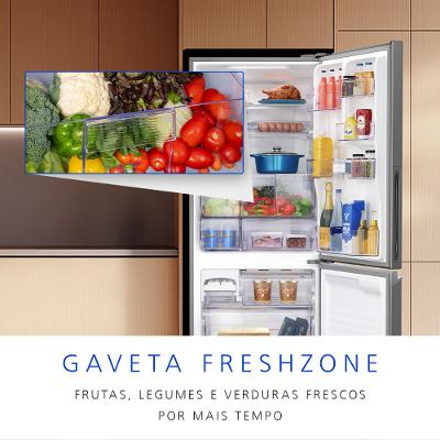 Geladeira Panasonic BB64 Aço Escovado Inverse Frost Free 460L Inverter A+++ - NR-BB64PV1X