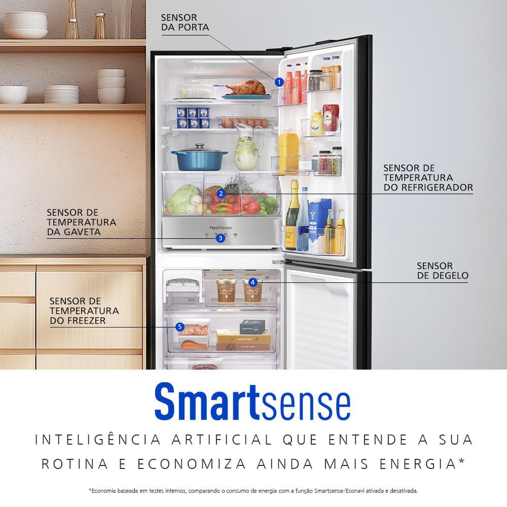 Geladeira Panasonic BB65 Black Glass Inverse Frost Free 450L Inverter A+++ - NR-BB65GVFB - 5