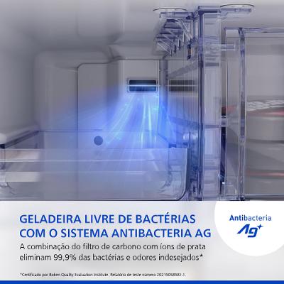 Geladeira Panasonic Duplex Frost Free 435L A+++ Aço Escovado - NR-BT56PD4X