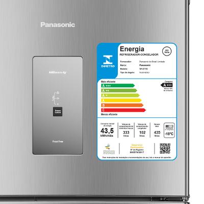 Geladeira Panasonic Duplex Frost Free 435L A+++ Aço Escovado - NR-BT56PD4X