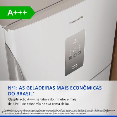 Geladeira Panasonic Duplex Frost Free 483L A+++ Branca - NR-BT71PV4W