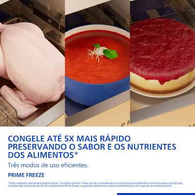 Geladeira Prime+ Edition Panasonic DB99 UniqGlass Max Frost Free Inverter 618L   Dark Glass - NR-DB99GVWB