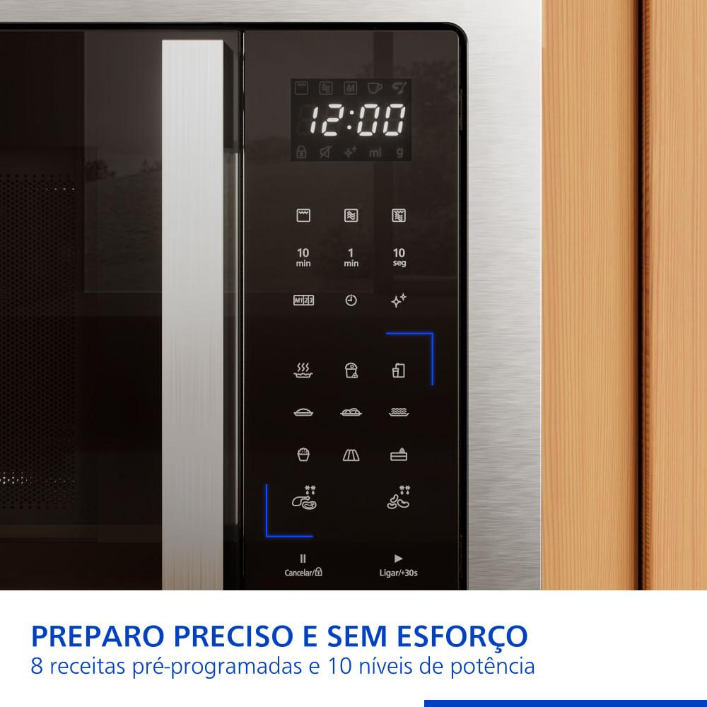 Microondas de Embutir Panasonic Painel Easy Touch 30L Inox - NN-GB68QSRUK - 3