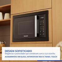 Microondas de Embutir Panasonic Painel Easy Touch 30L Black - NN-GB68QBRUK - 2