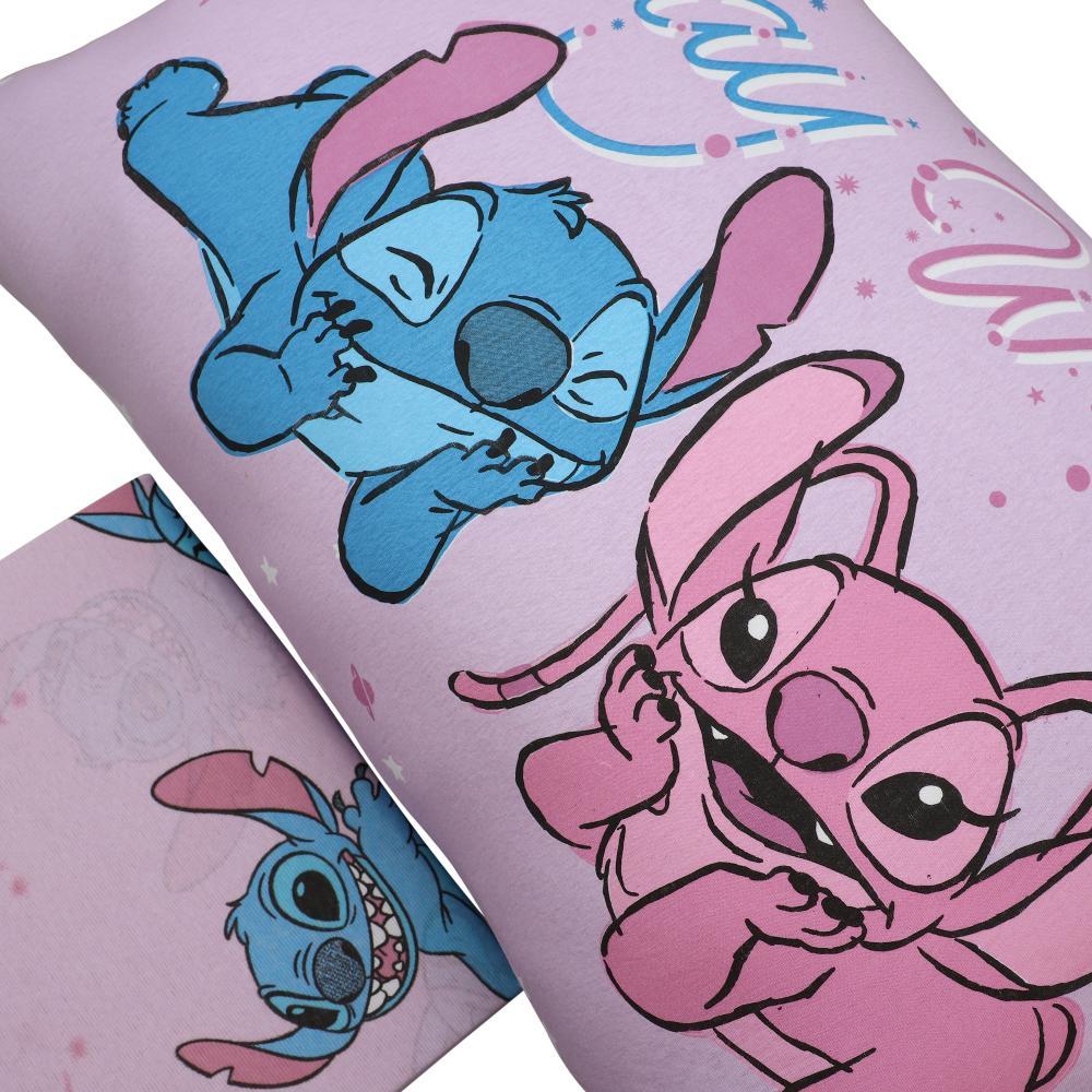 Jogo de Lençol Portallar Disney Stitch Joy Fronha 100% Algodão Solteiro - 3