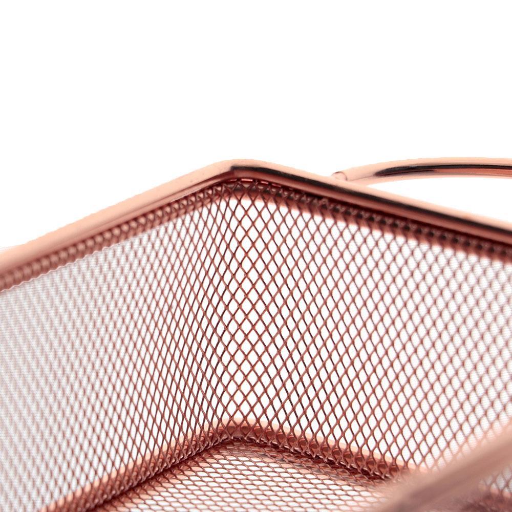 Cesta Retangular Dynasty Fry em Aço Inox - Rosé - 3