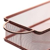 Cesta Retangular Dynasty Fry em Aço Inox - Rosé - 7