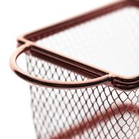 Mini Cesta Retangular Dynasty em Aço Inox com Molheira - Rosé - 3