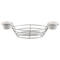 Cesta Oval Dynasty Fry em Aço Inox com 2 Molheiras - Prata - 1