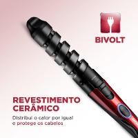 Modelador de Cachos Mondial Spiral Infinity EM-05 com Cabo Giratório Vermelho/Preto 200°C - 2