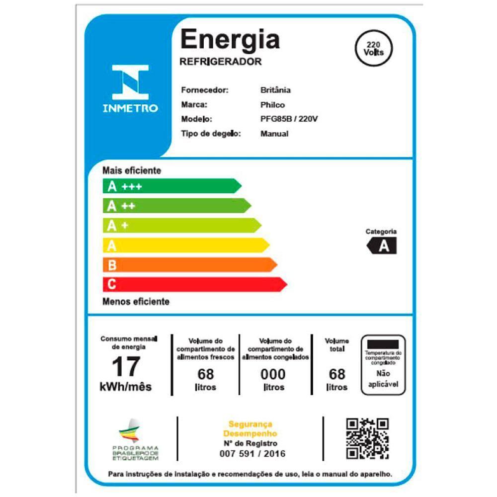 Frigobar Philco PFG85B com Controle de Temperatura e Porta Reversível – Branco - 6