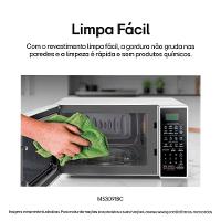 Forno de Micro-ondas LG 30 Litros MS3091 com Função Limpa Fácil e Descongelamento Uniforme - Preto e Branco - 3