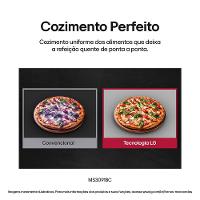 Forno de Micro-ondas LG 30 Litros MS3091 com Função Limpa Fácil e Descongelamento Uniforme - Preto e Branco