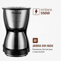 Cafeteira Elétrica Mondial Dolce Arome Thermo Inox C-34 15 Xícaras – Preta e Inox - 5