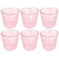 Conjunto de Copos para Shot Dynasty Love em Vidro Rosa 45ml - 6 Peças - 1