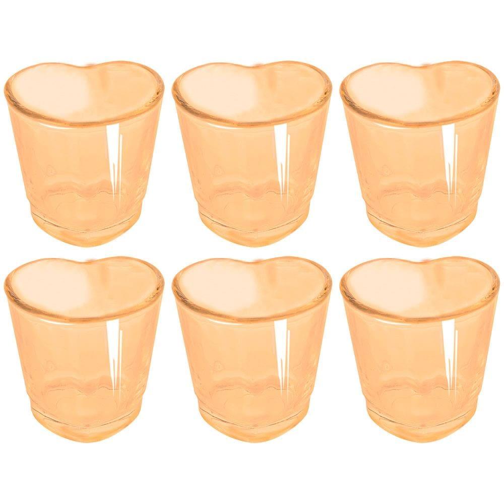 Conjunto de Copos para Shot Dynasty Love em Vidro Âmbar 45ml - 6 Peças - 1