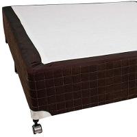 Base Box de Casal Castor Sellect P com Revestimento em Tecido Suede 40x138x188cm - Marrom - 2