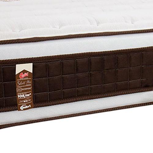 Colchão Queen Size Castor Sellect P Double com Molejo Tecnopedic, Euro Pillow e Revestimento em Malha 34x158x198cm - Marrom/Bege - 3