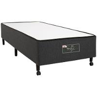 Base Box de Solteiro Castor New Alfa com Revestimento em Tecido Poliéster 40x88x188cm - Cinza - 1