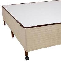Base Box de Casal Castor Dome com Revestimento em Tecido Suede 40x138x188cm - Bege - 3