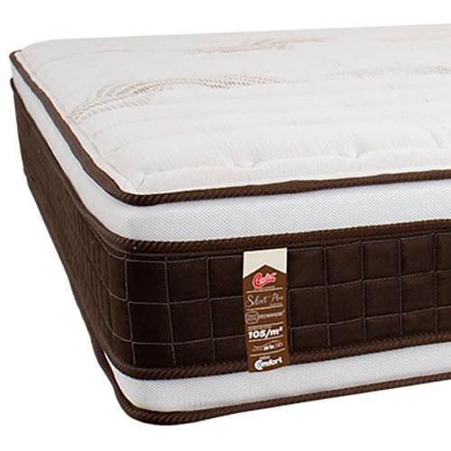 Colchão King Size Castor Sellect P Double com Molejo Tecnopedic, Euro Pillow e Revestimento em Malha 34x193x203cm - Marrom/Bege - 3
