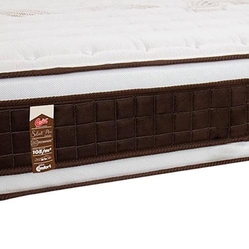 Colchão King Size Castor Sellect P Double com Molejo Tecnopedic, Euro Pillow e Revestimento em Malha 34x193x203cm - Marrom/Bege - 4