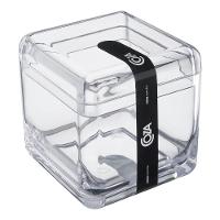 Porta Algodão Cotonetes Coza Cube Cristal - 1