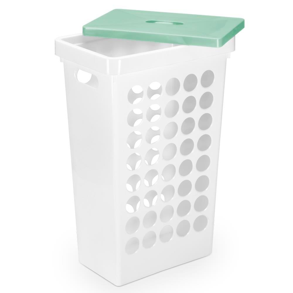 Cesto de Roupas Retangular com Tampa Arthi em Plástico – 43 L - 1