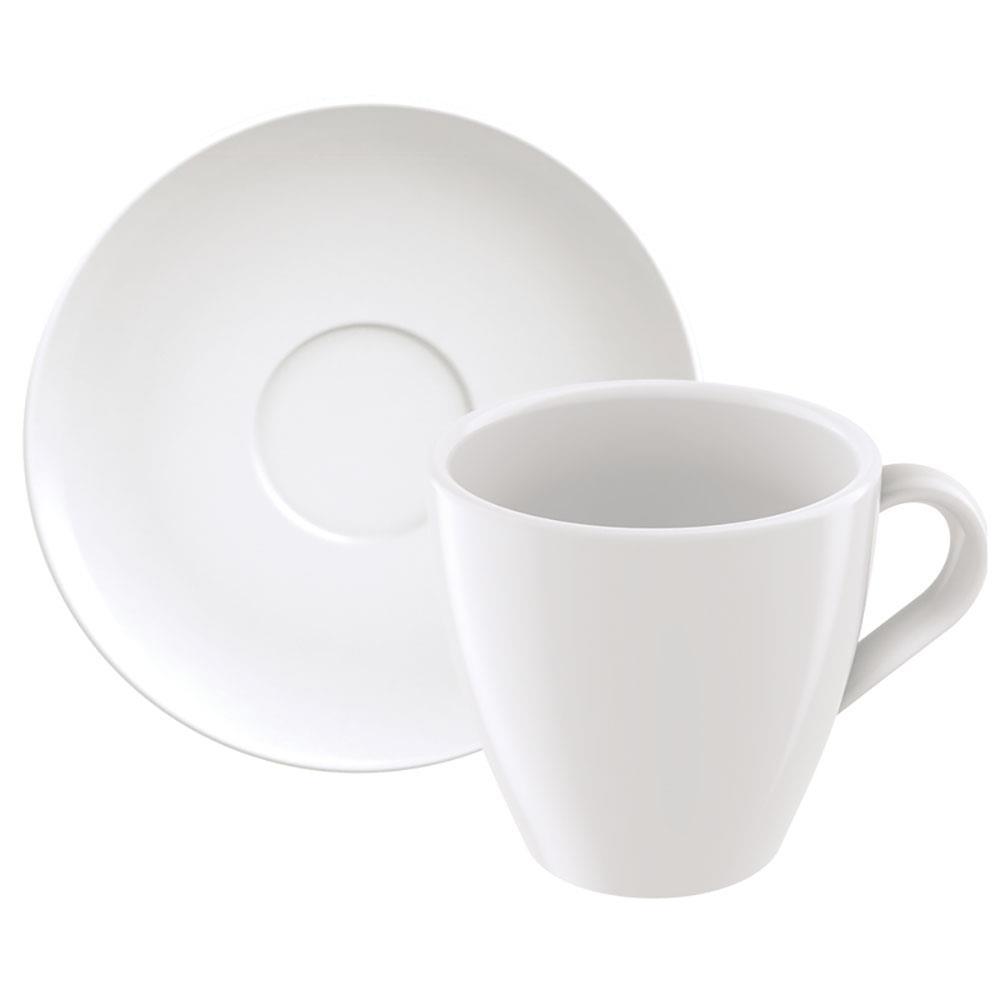 Conjunto com 6 Xícaras e Pires para Capuccino Tramontina Paola em Porcelana Branca - 200 ml - 2