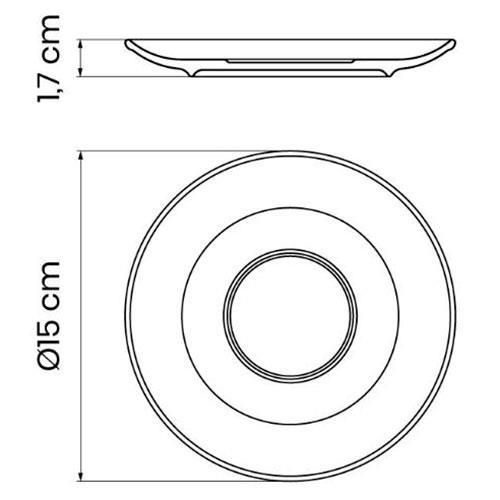 Conjunto com 6 Xícaras e Pires para Capuccino Tramontina Paola em Porcelana Branca - 200 ml - 9