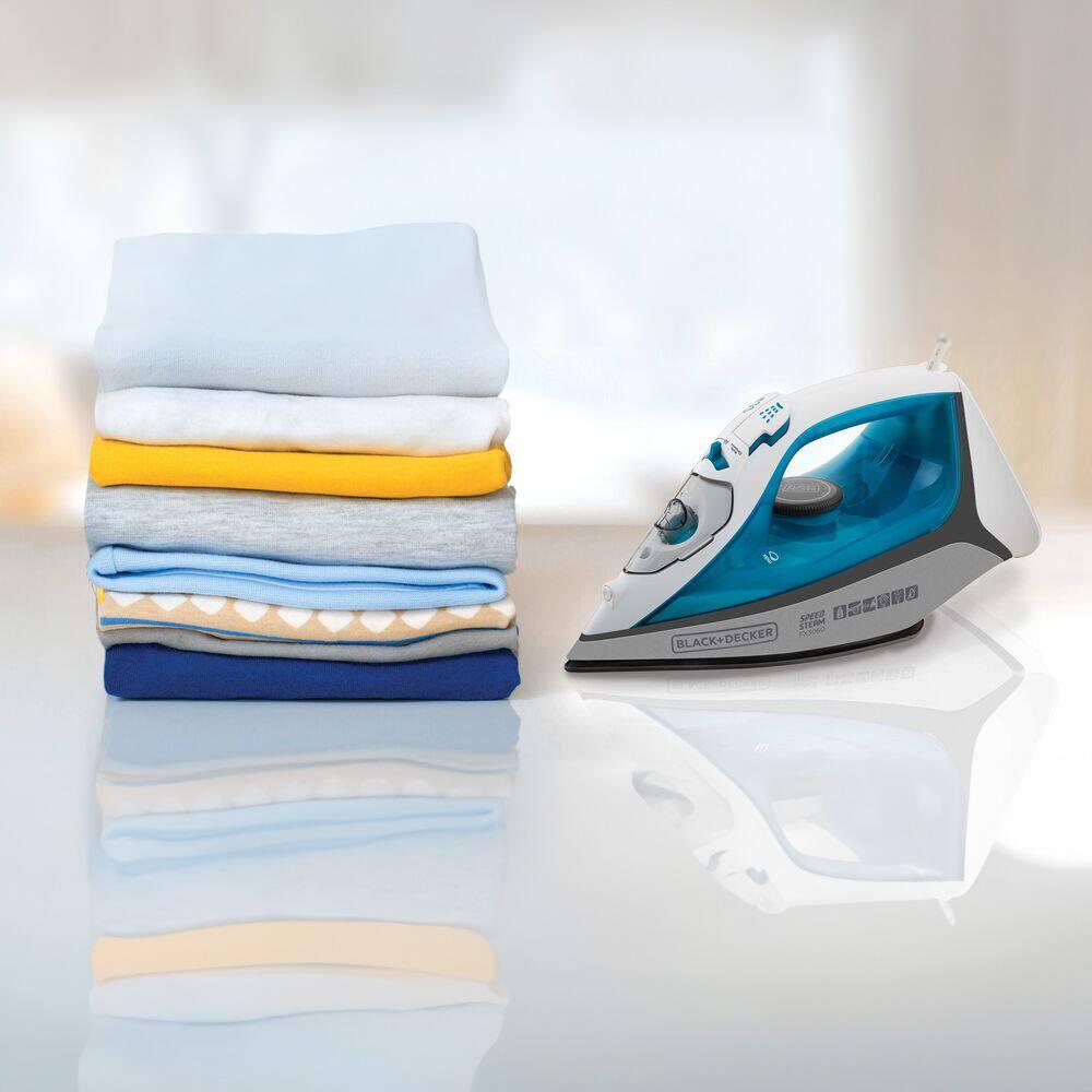 Ferro de Passar a Vapor Black Decker FX3060 com Base Antiaderente - Azul e Branco - 7