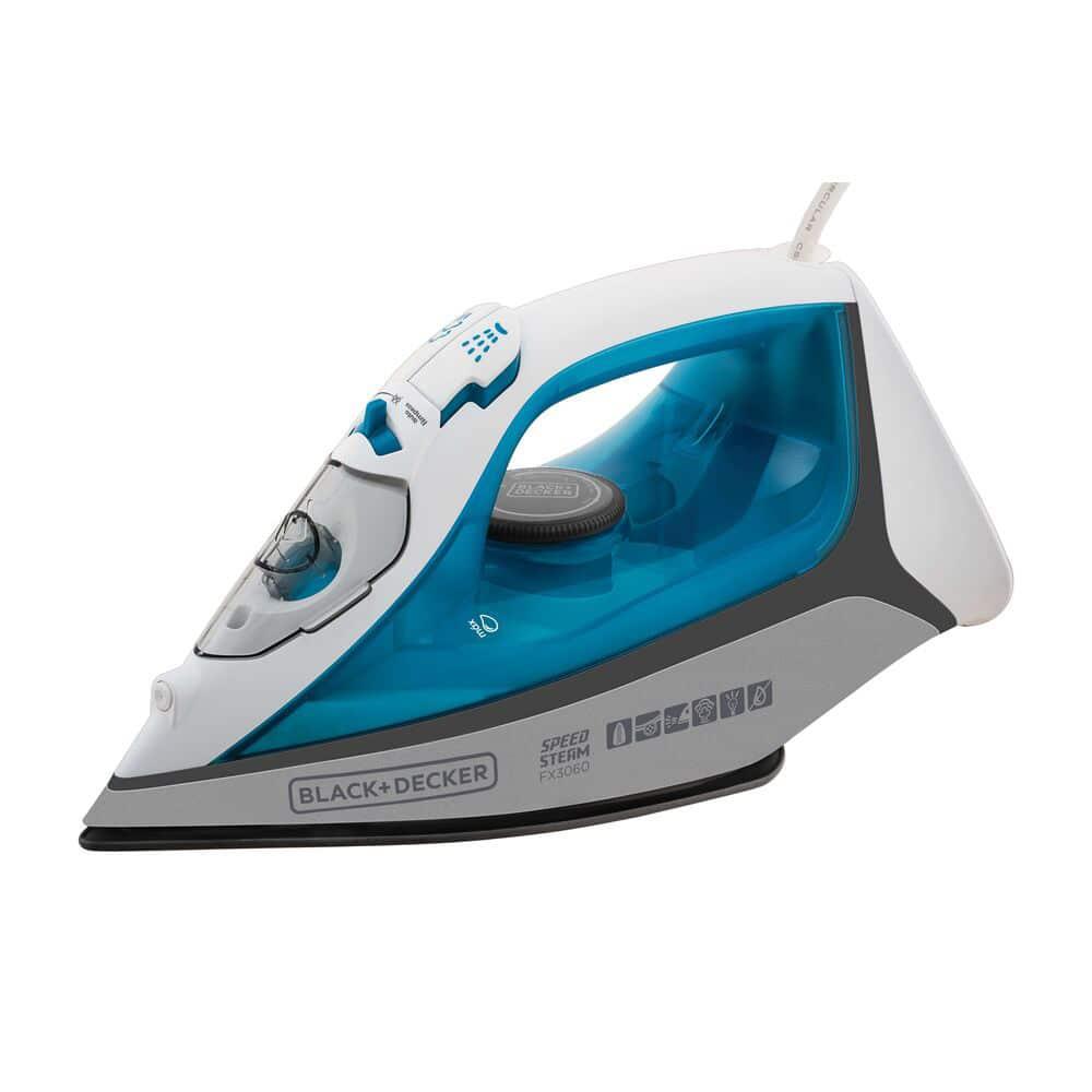 Ferro de Passar a Vapor Black Decker FX3060 com Base Antiaderente - Azul e Branco - 1