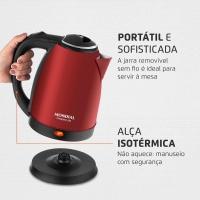 Chaleira Elétrica Mondial CE-06-R 2 Litros 1200W - Vermelha