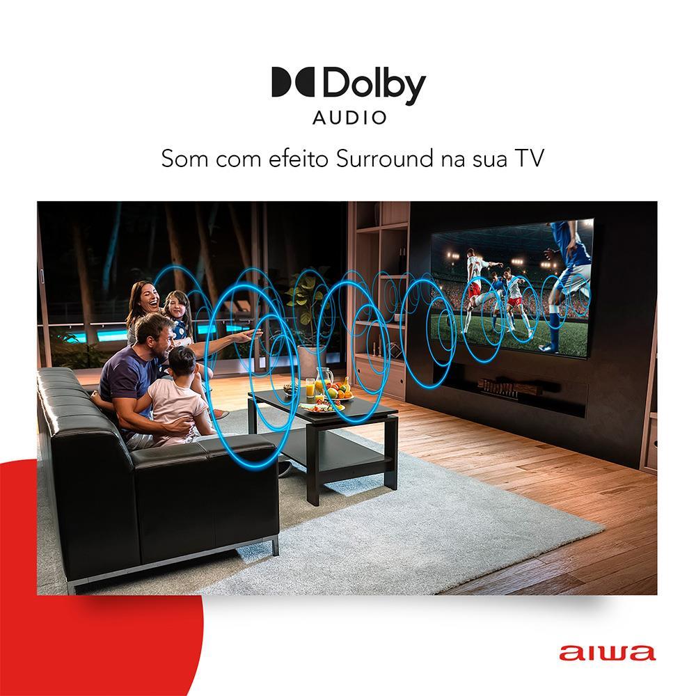 Smart TV 43" Aiwa Full HD AWS-TV-43-BL-02-A Android, Comando de Voz, Dolby Audio, HDR10, Borda Ultrafina - 4