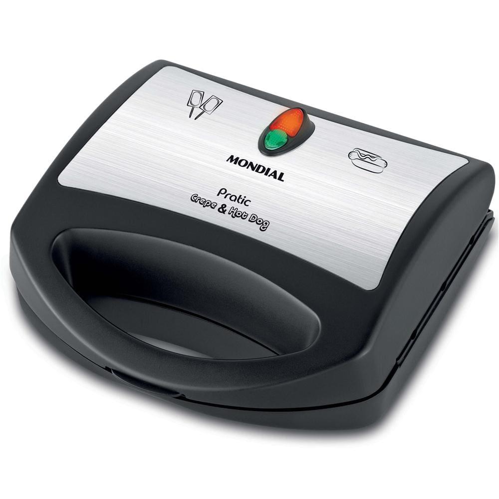 Crepeira Pratic Crepe & Hot Dog Mondial CP-01 Prepara 6 Crepes com 850W de Potência - Preta - 1