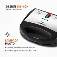 Crepeira Pratic Crepe & Hot Dog Mondial CP-01 Prepara 6 Crepes com 850W de Potência - Preta - 6